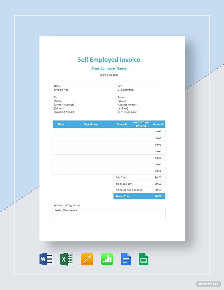 Self Employed Invoice
