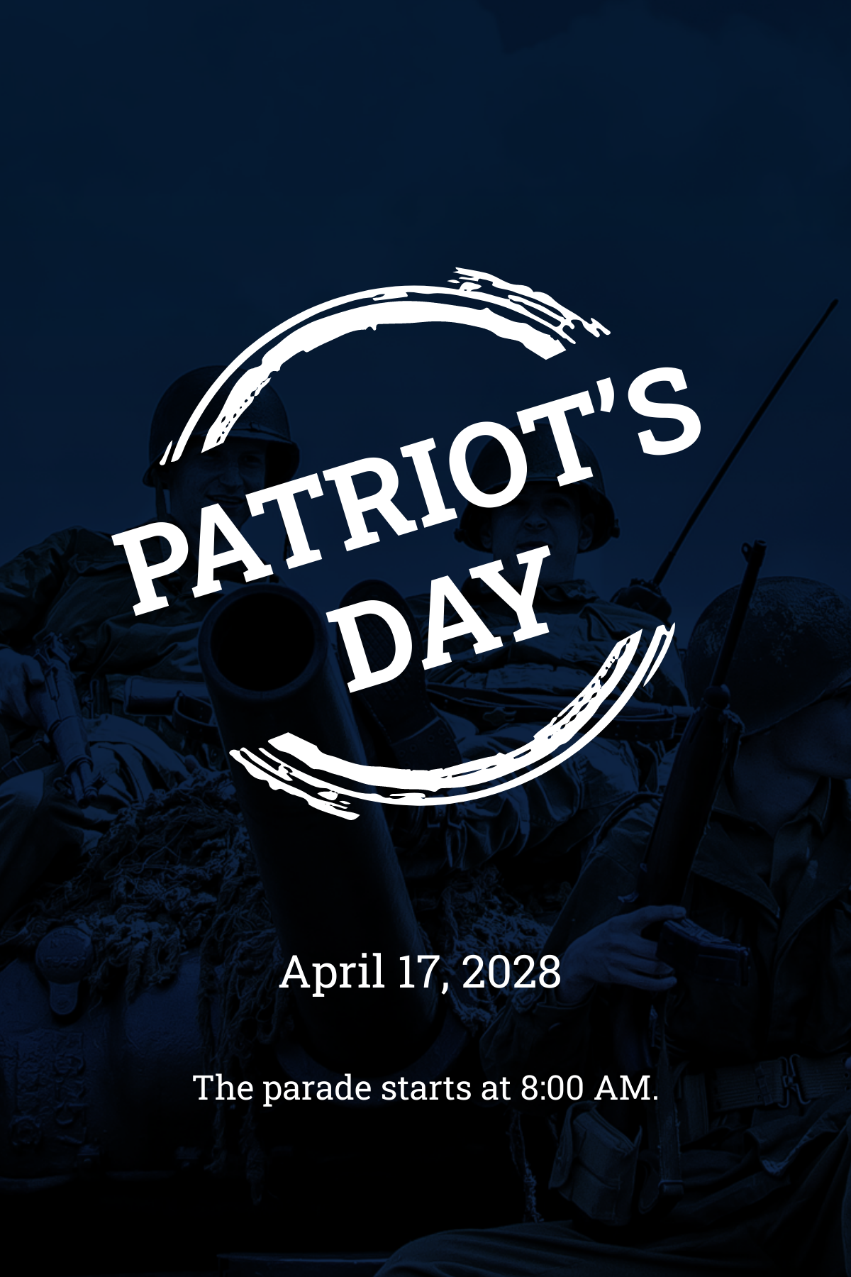 Patriot's Day Pinterest Pin Template