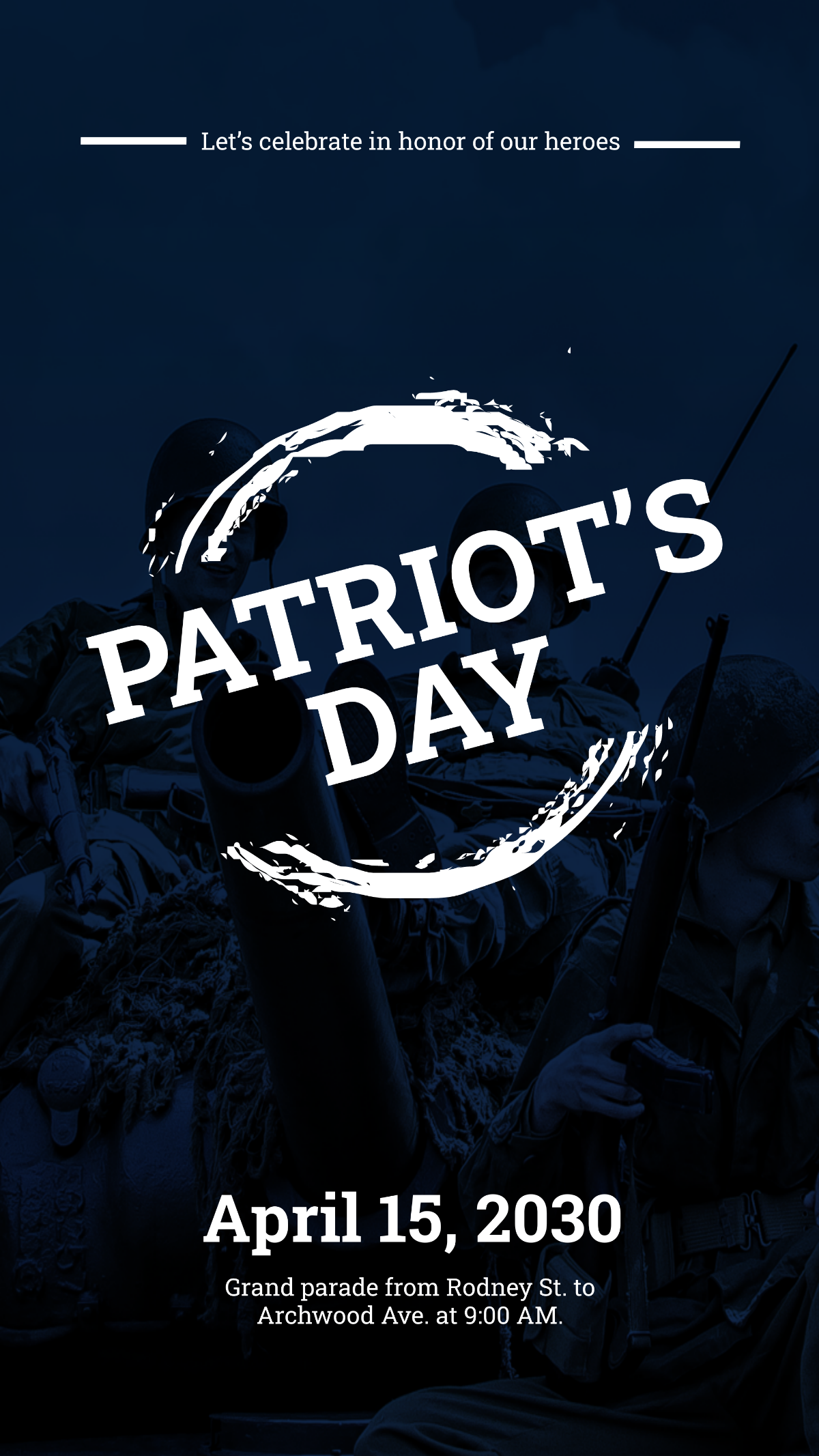 Patriot's Day Snapchat Geofilter Template