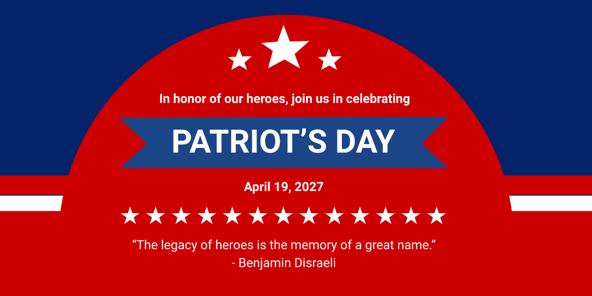 Patriot's Day Twitter Post Template