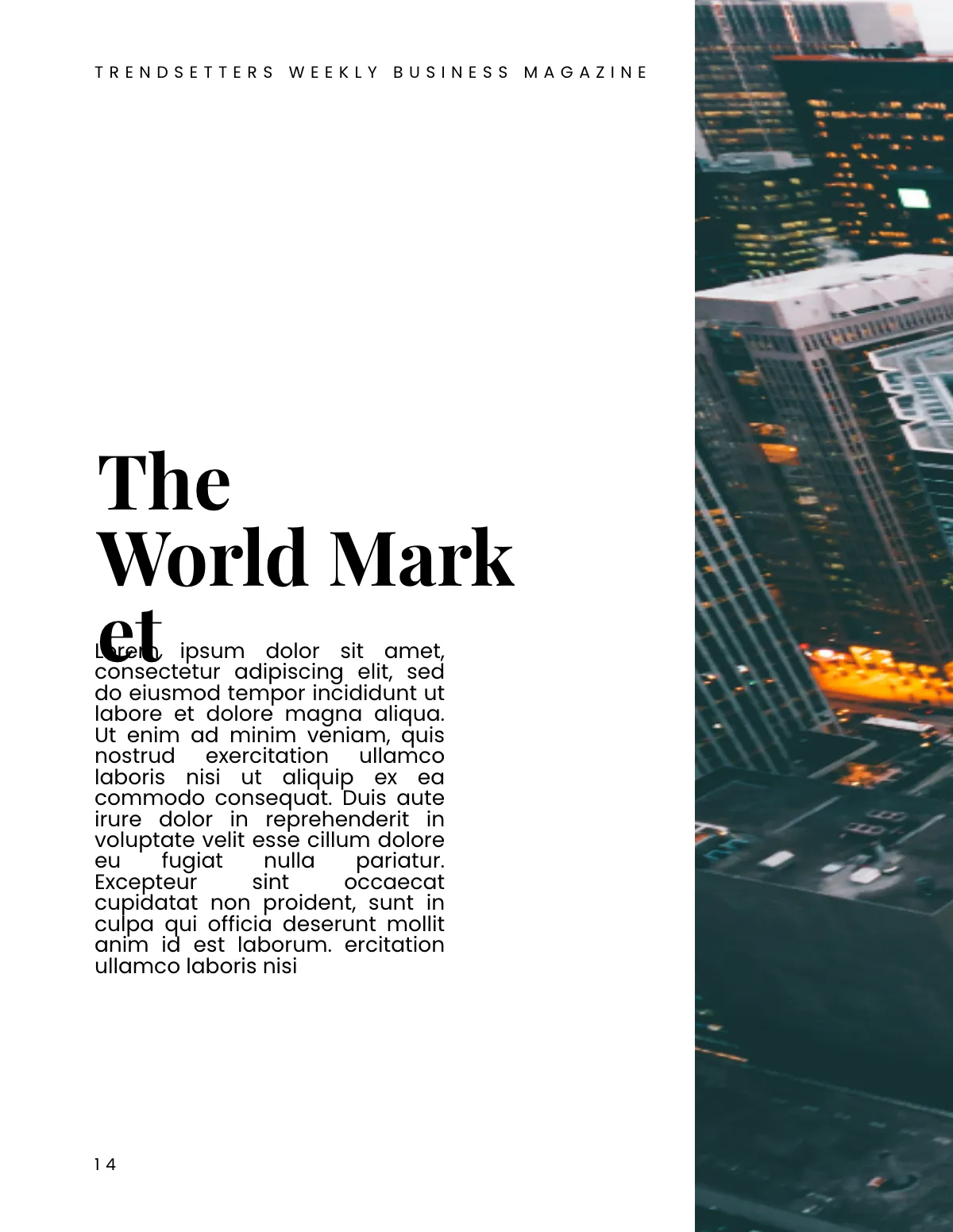 Free Sample Business Magazine Template to Edit Online