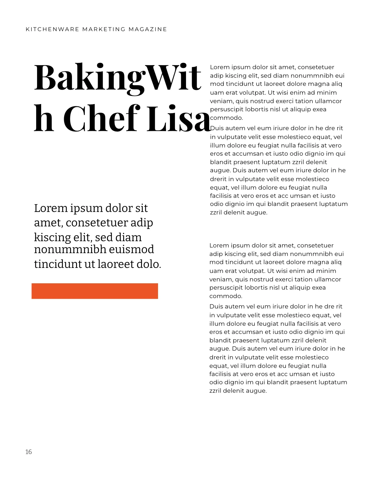 Free Kitchenware Marketing Magazine Template to Edit Online