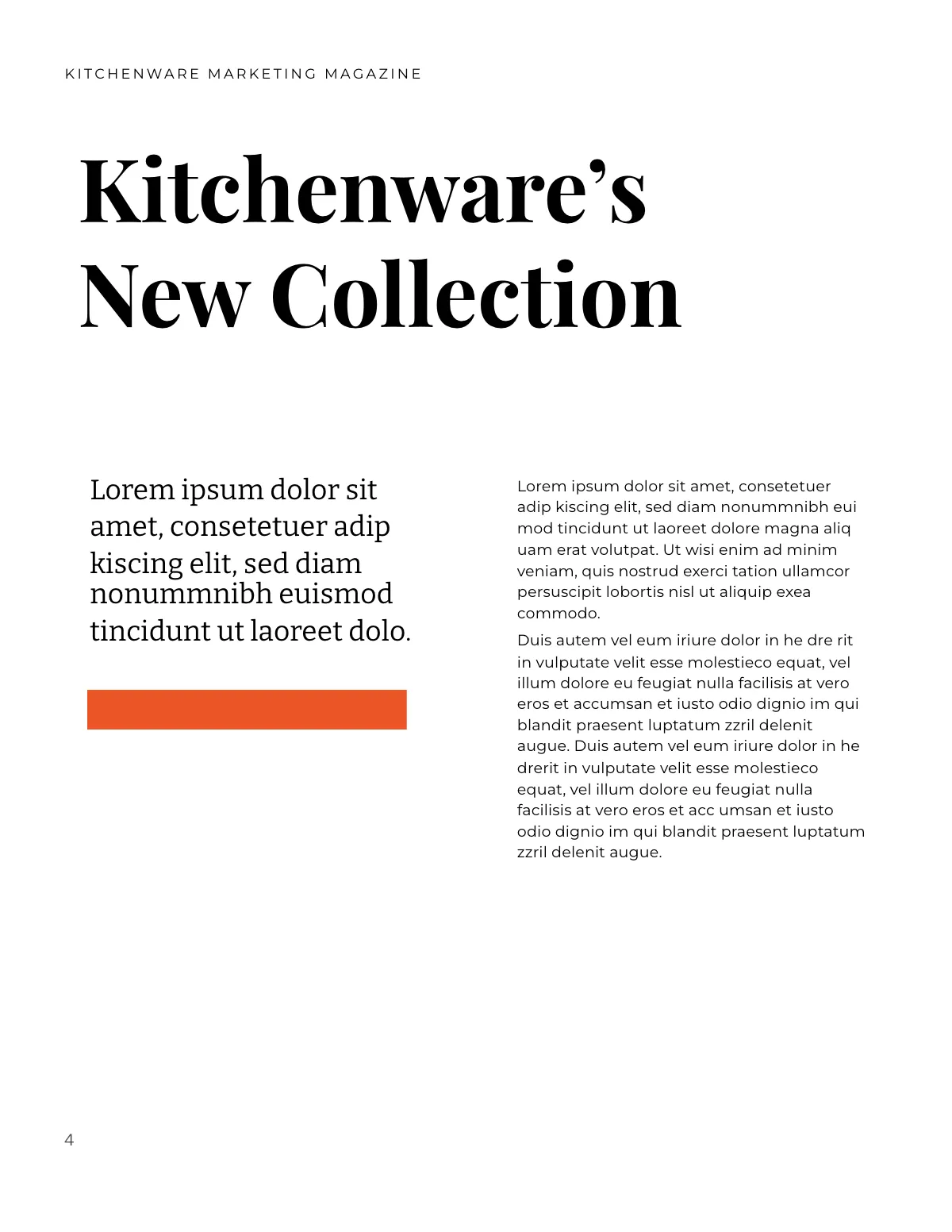 Free Kitchenware Marketing Magazine Template to Edit Online