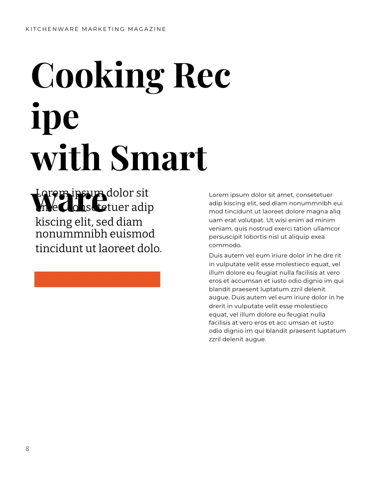 Free Kitchenware Marketing Magazine Template to Edit Online