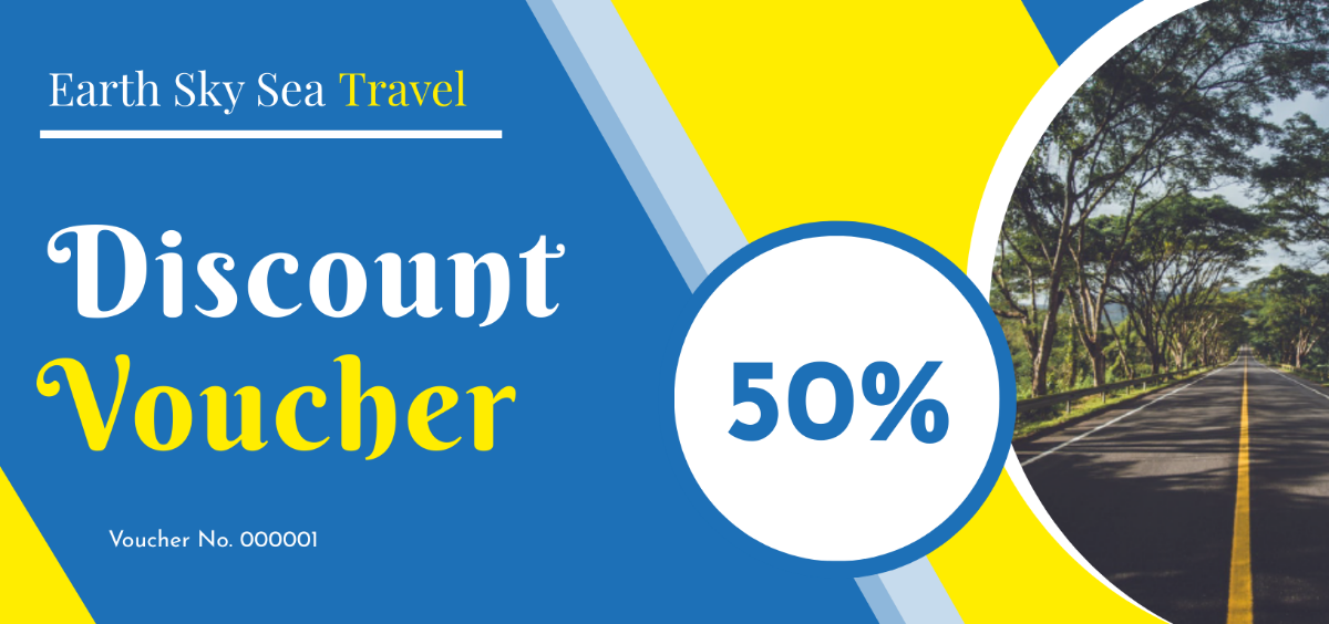 Travel and Trip Discount Voucher Template