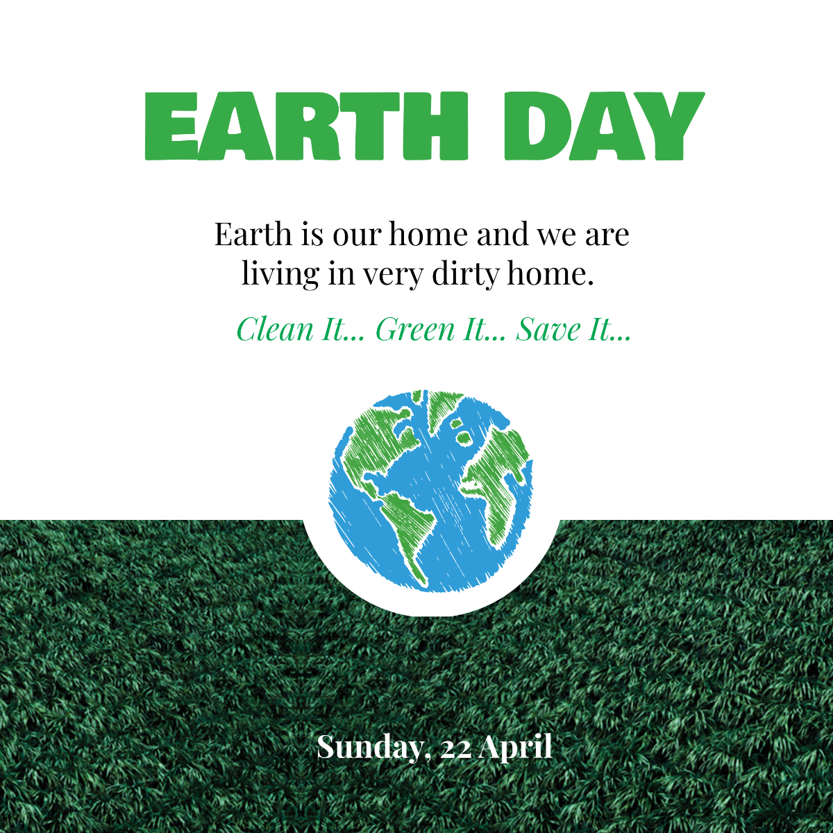 Earth Day Instagram Post Template