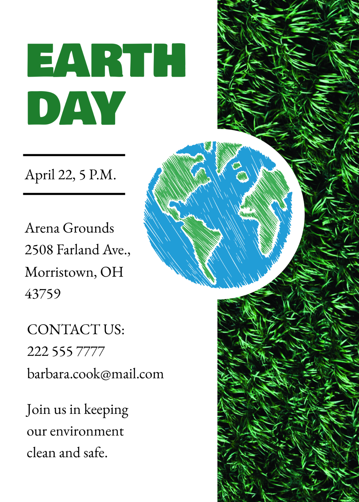 Earth Day Invitation Template - Edit Online & Download