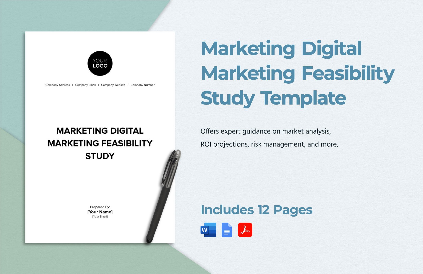 Marketing Digital Marketing Feasibility Study Template
