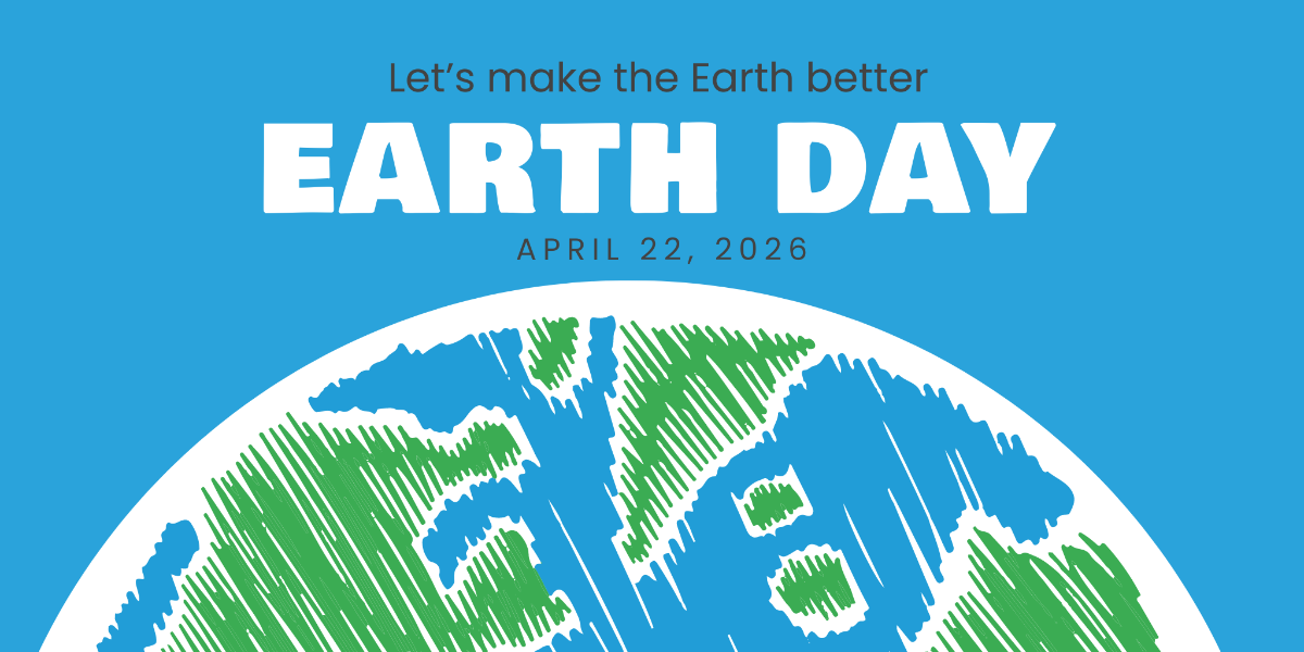 Free Earth Day Twitter Post Template
