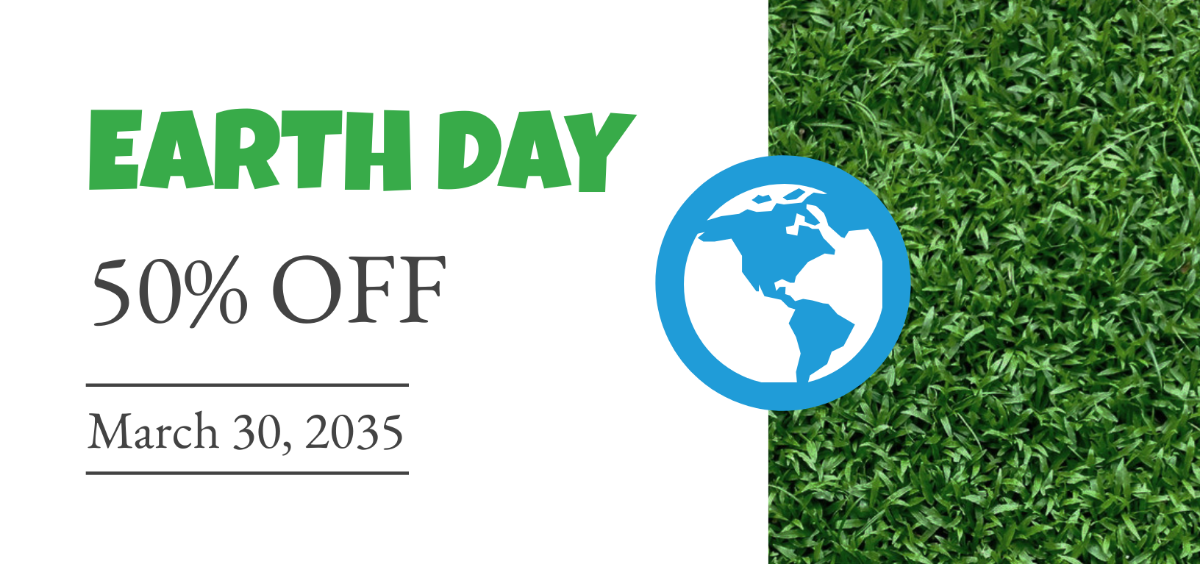 Earth Day Voucher Template