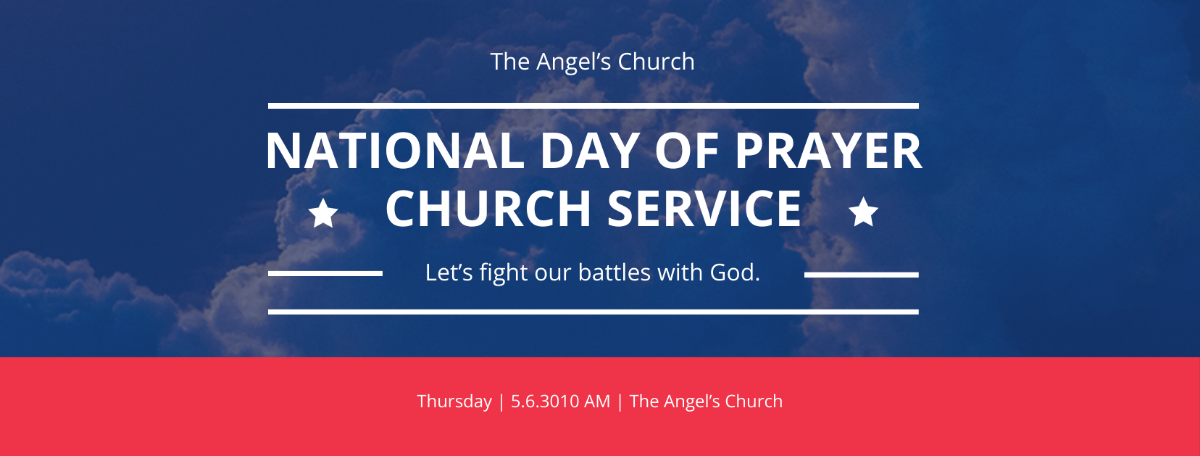 National Day of Prayer Facebook Event Cover Template