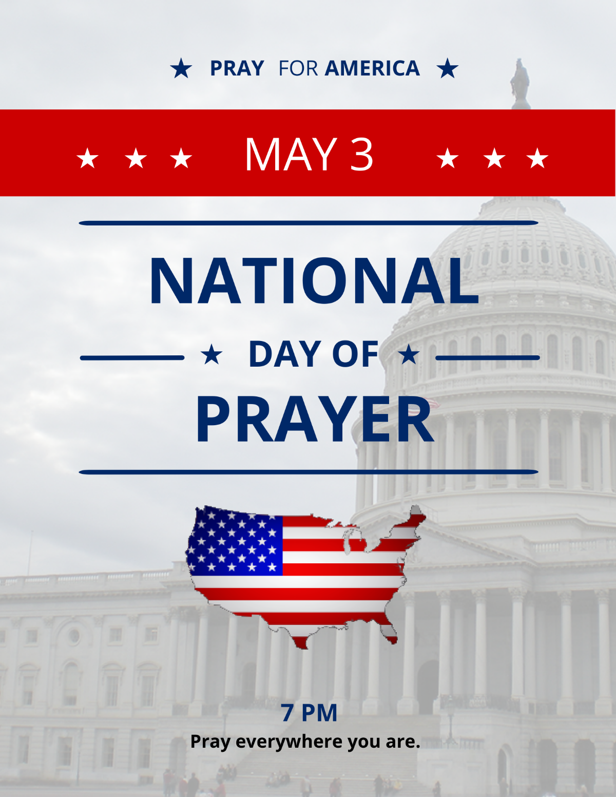 National Day of Prayer Flyer Template