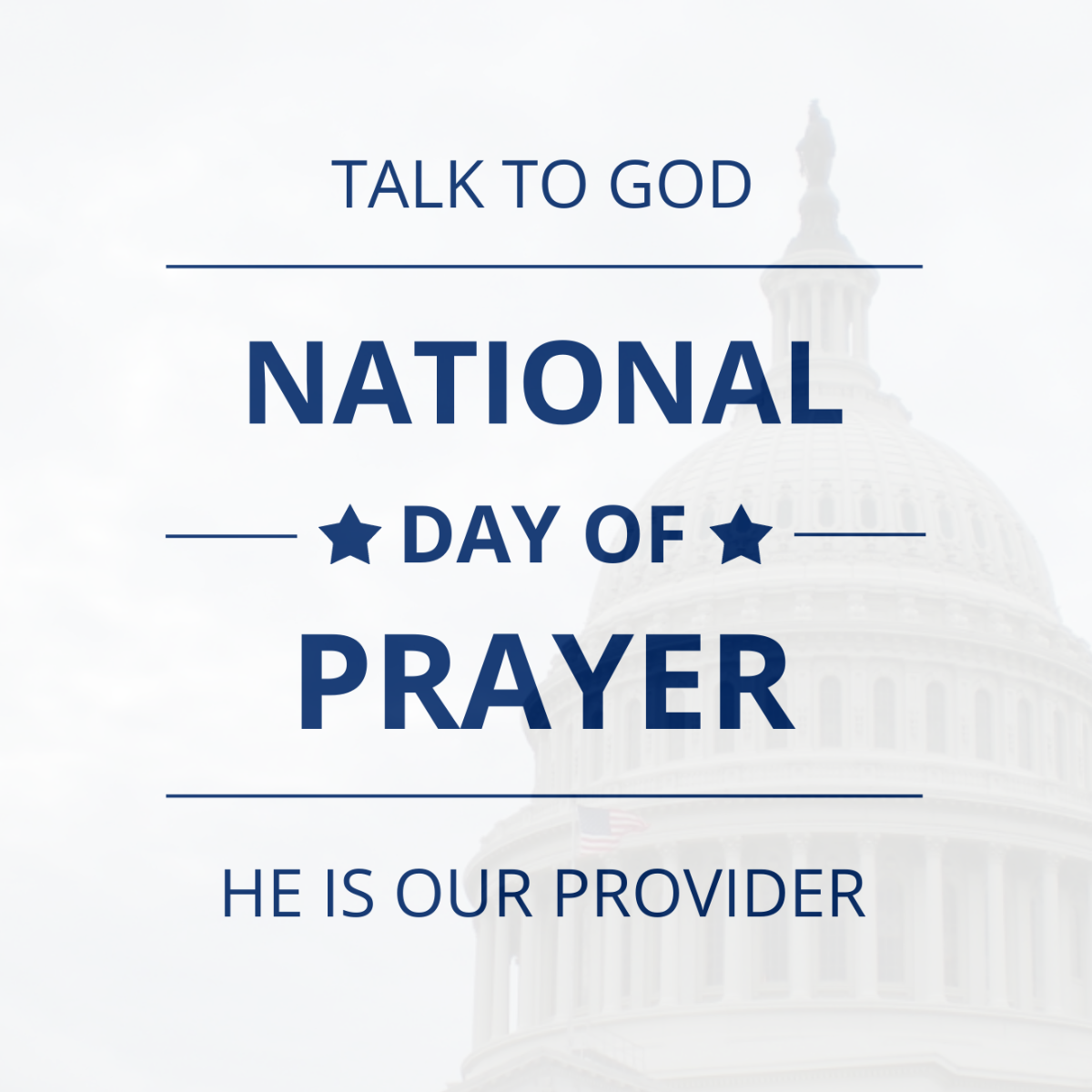 National Day of Prayer Pinterest Profile Photo Template