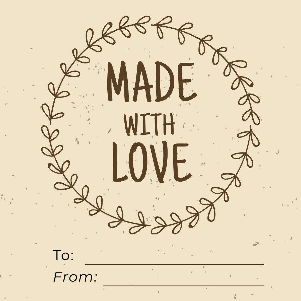 Food Gift Label Template