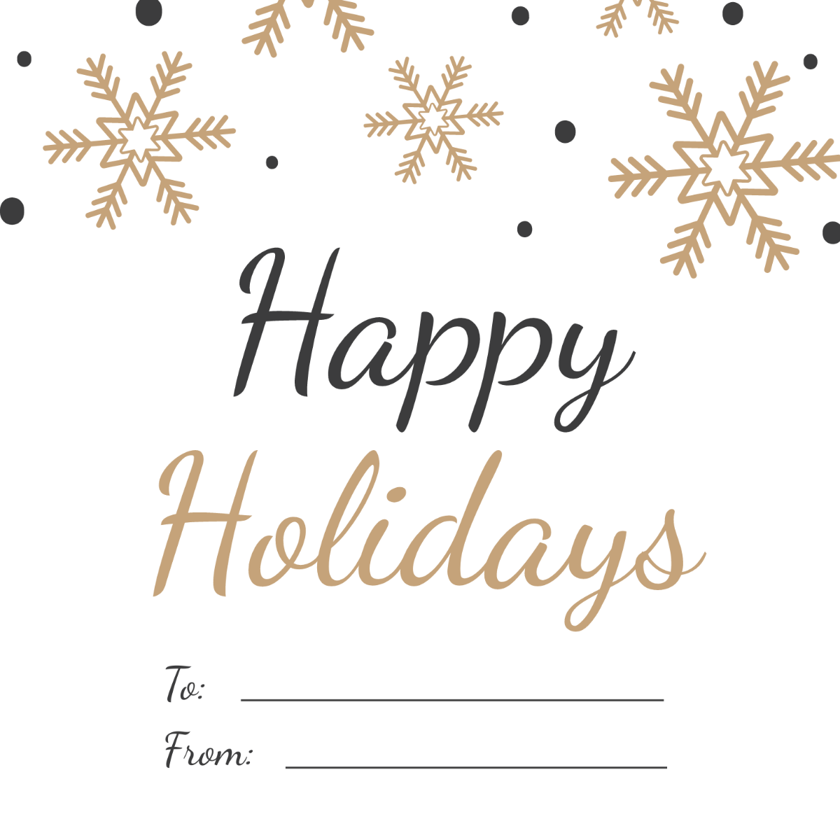 Holiday Gift Label Template