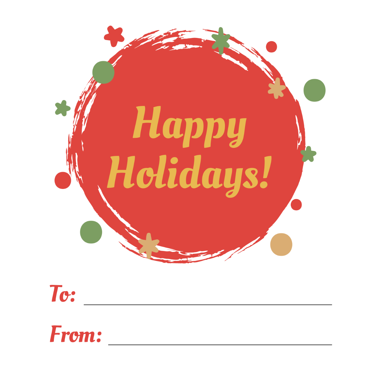 Holiday Label Template