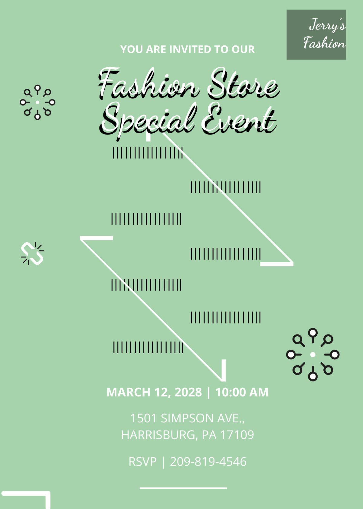 Fashion Store Invitation Template