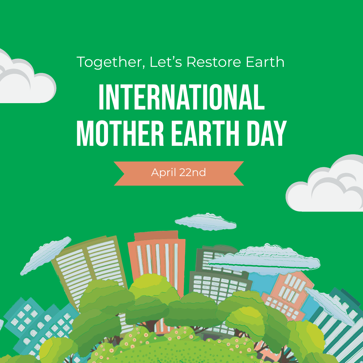 Free International Earth Day Twitter Profile Photo Template