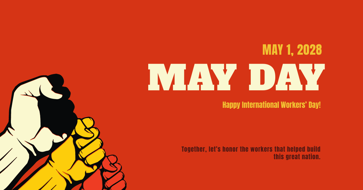 Free May Day LinkedIn Post Template