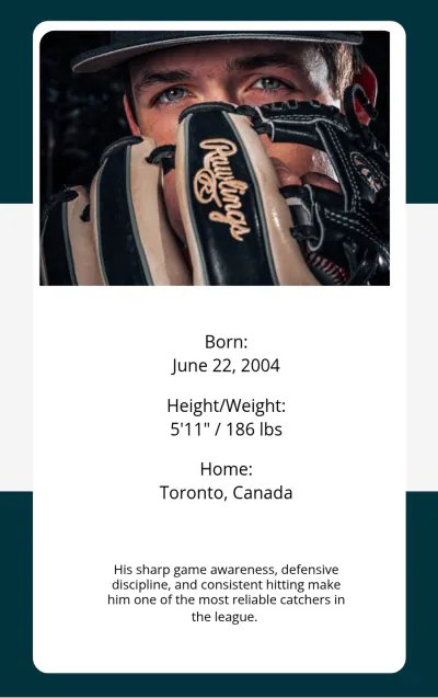 Free Senior Baseball Trading Card Template to Edit Online