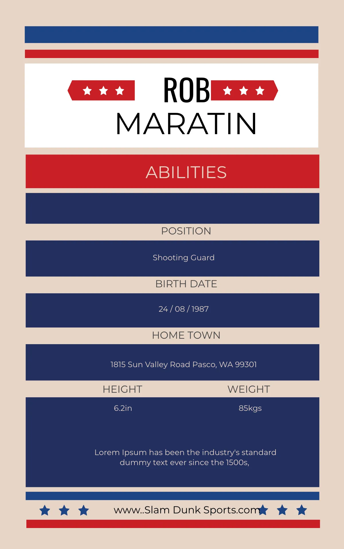 Free Basketball Trading Card Template to Edit Online