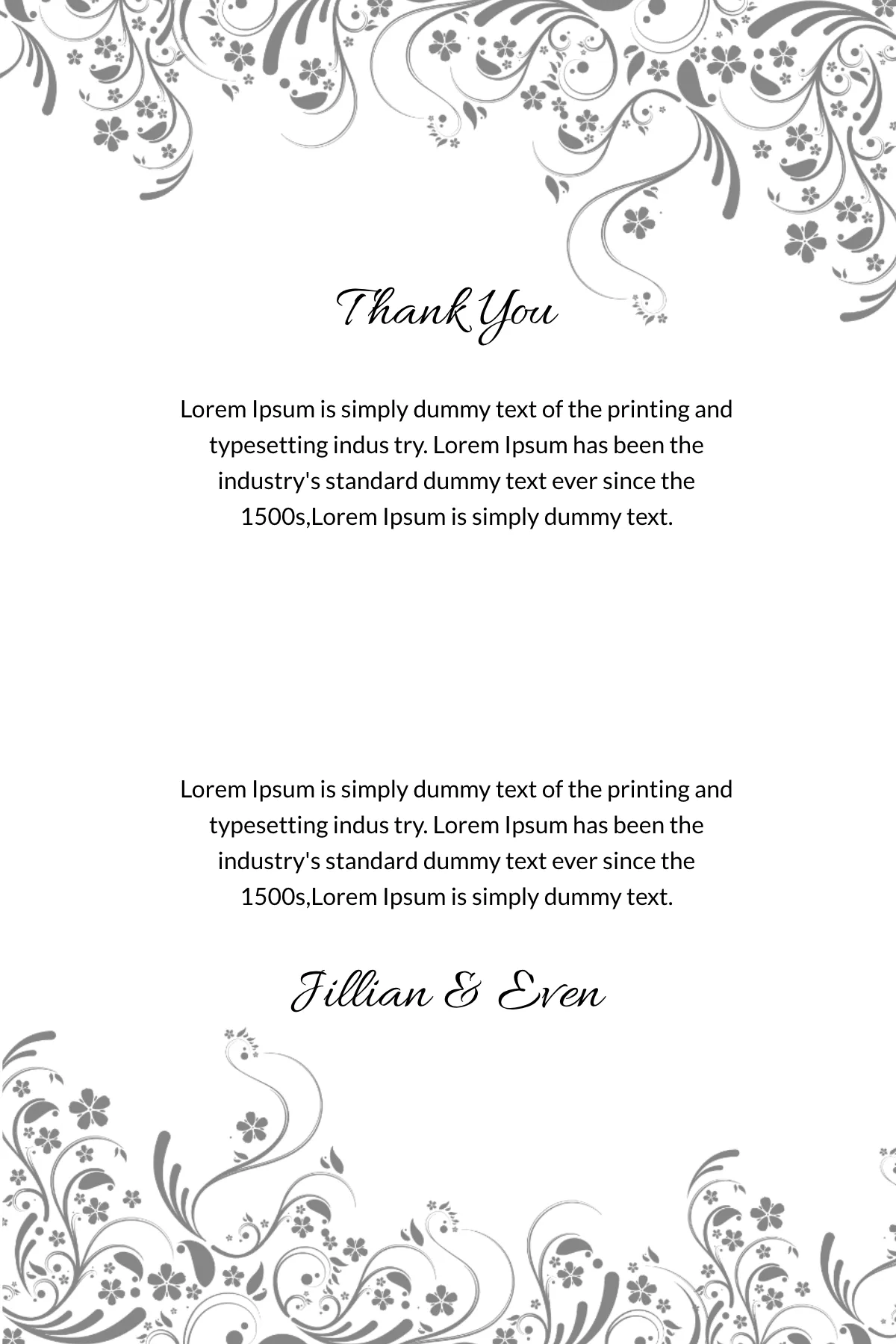Free Wedding Thank You Card Template to Edit Online