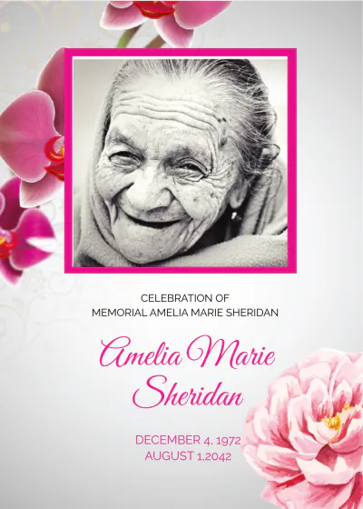 Free Funeral Memorial Card Template to Edit Online