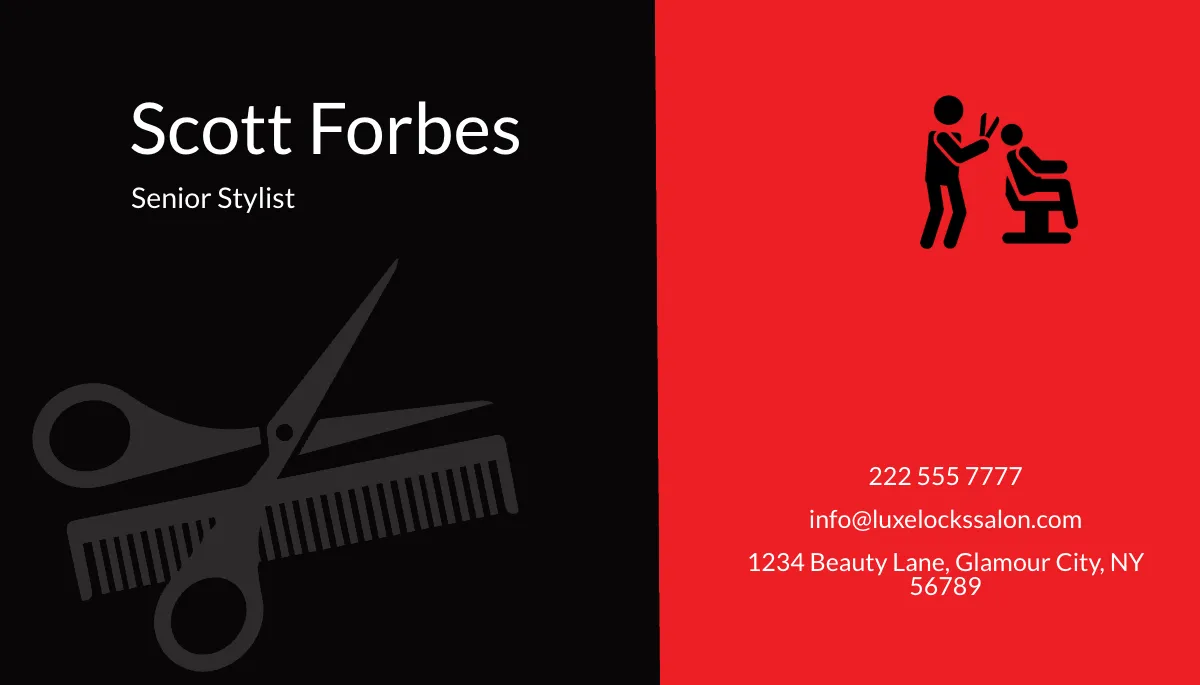 Free Barbershop Business Card Template to Edit Online