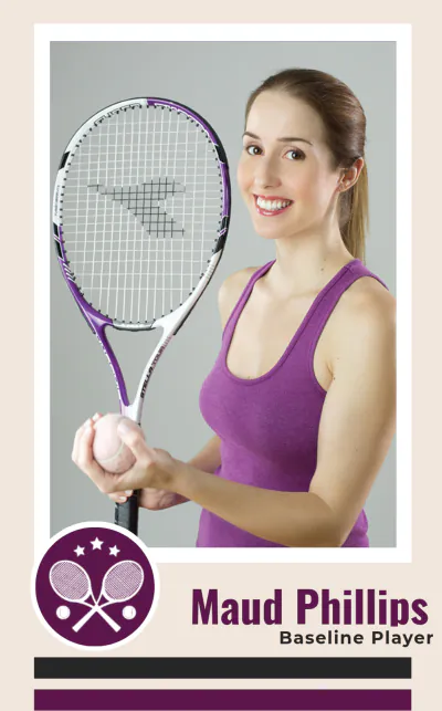 Free Senior Tennis Trading Card Template to Edit Online