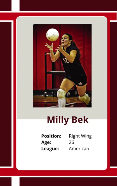 Free Volley Ball Trading Card Template to Edit Online