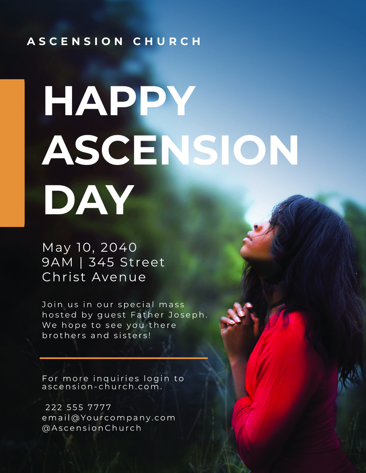 Ascension Day Flyer Template