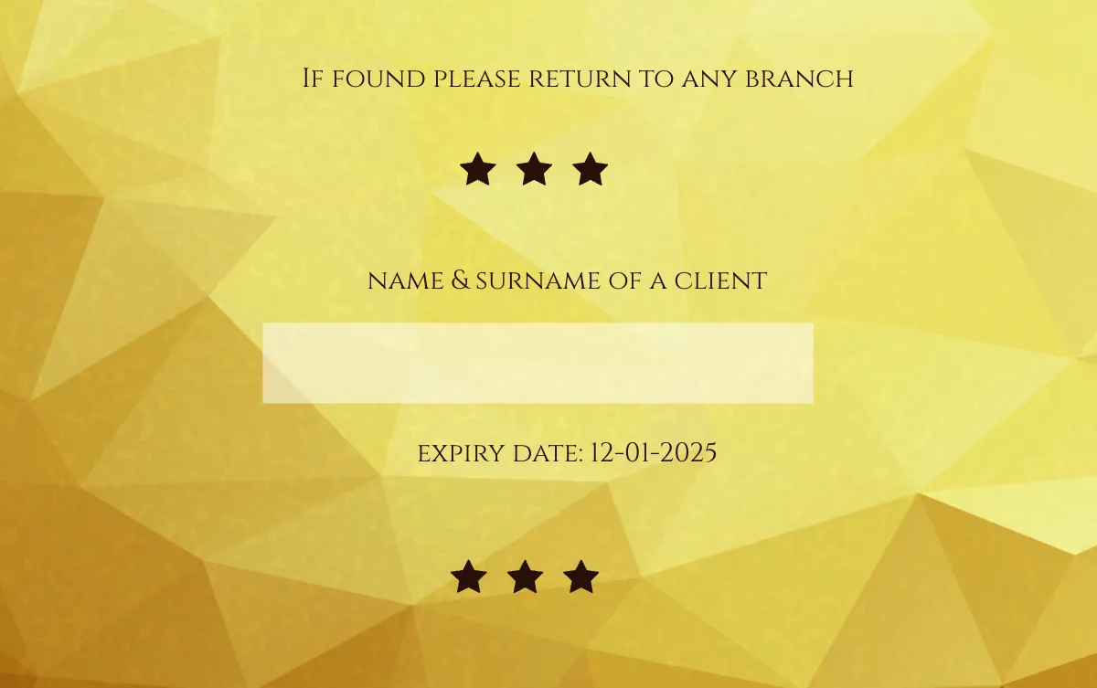 Free Gold Membership Card Template to Edit Online