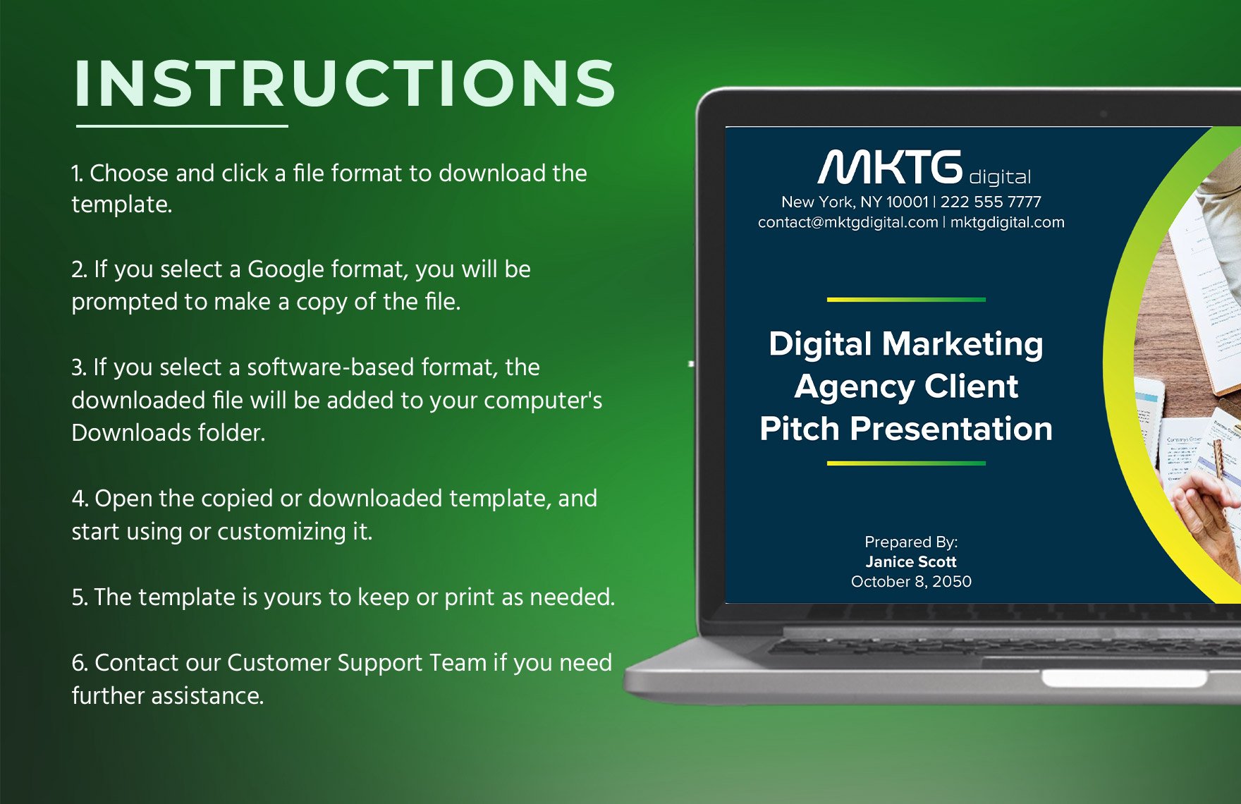 Digital Marketing Agency Client Pitch Presentation Template