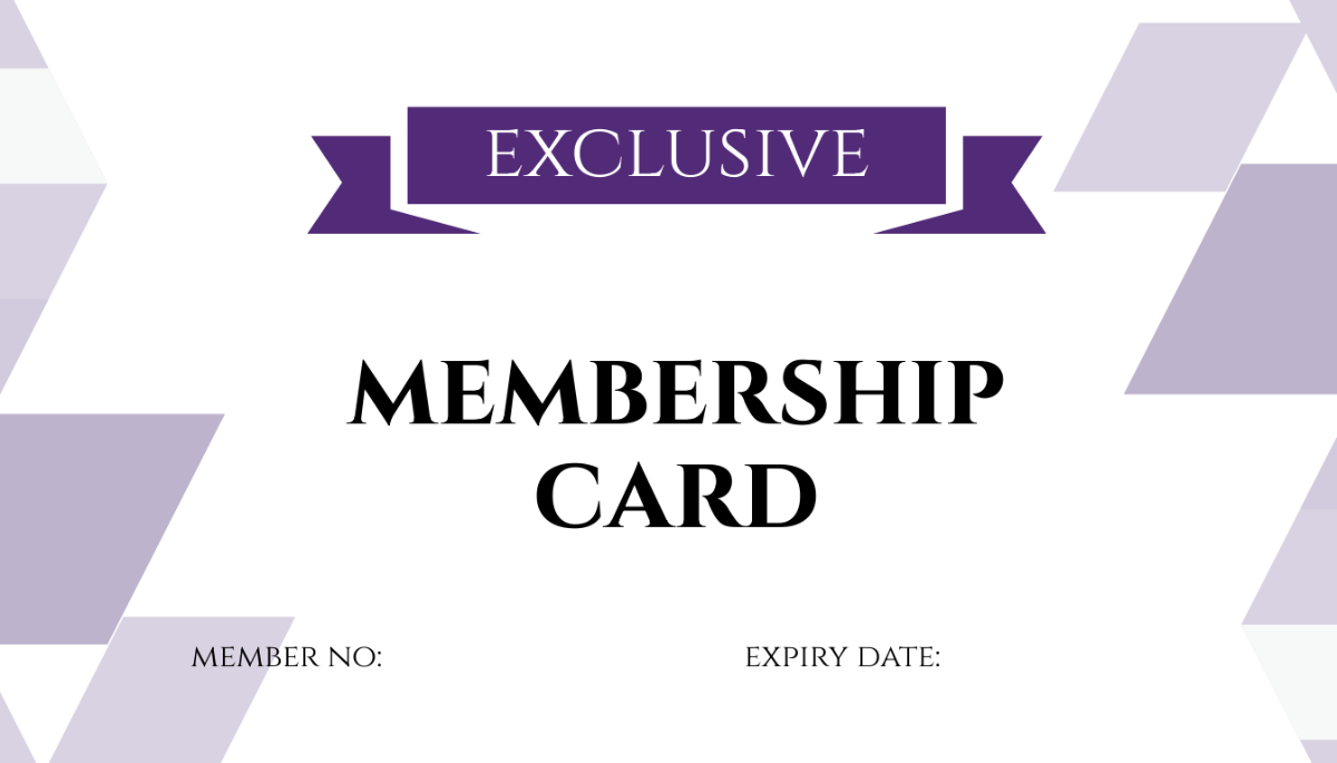VIP Member Card Template