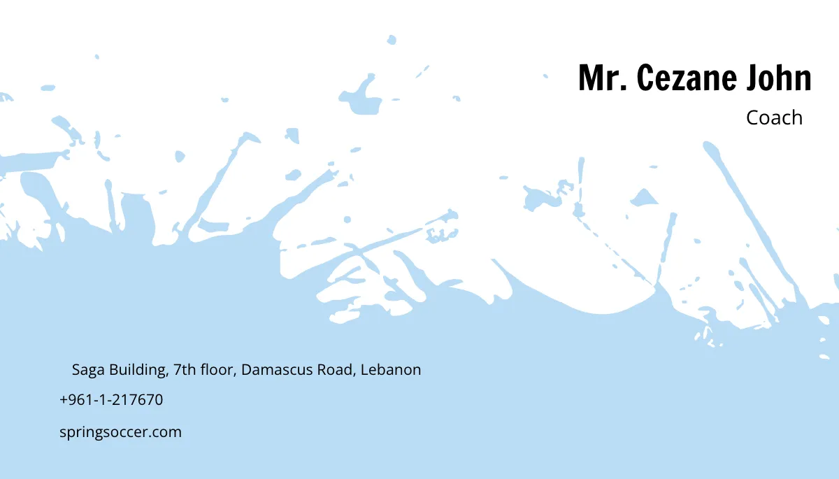 Free Soccer Business Card Template to Edit Online