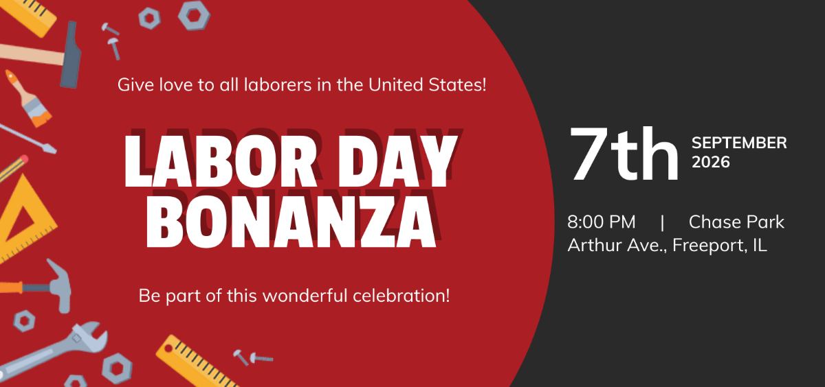 Labor Day Facebook Cover Template