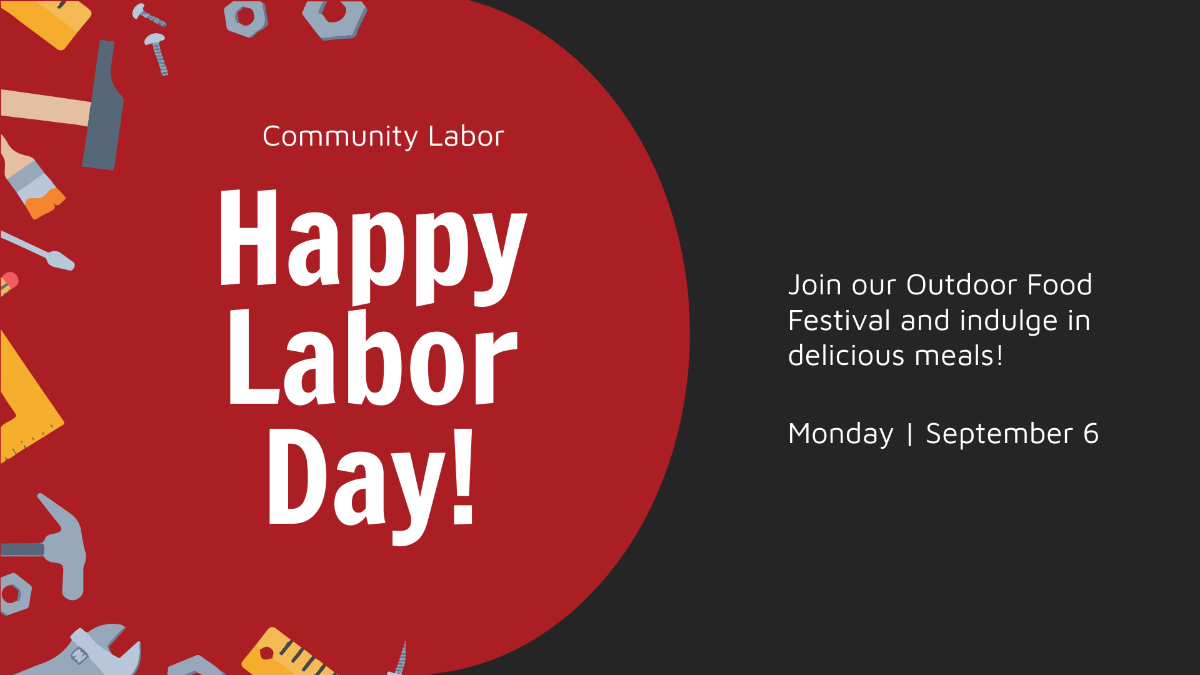 Labor Day Facebook Event Cover Template