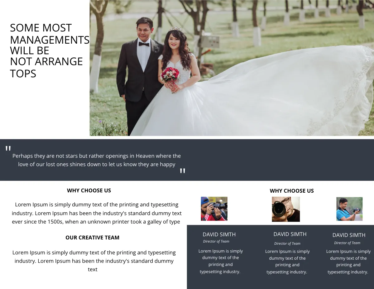 Free Creative Wedding Bifold Brochure Template to Edit Online