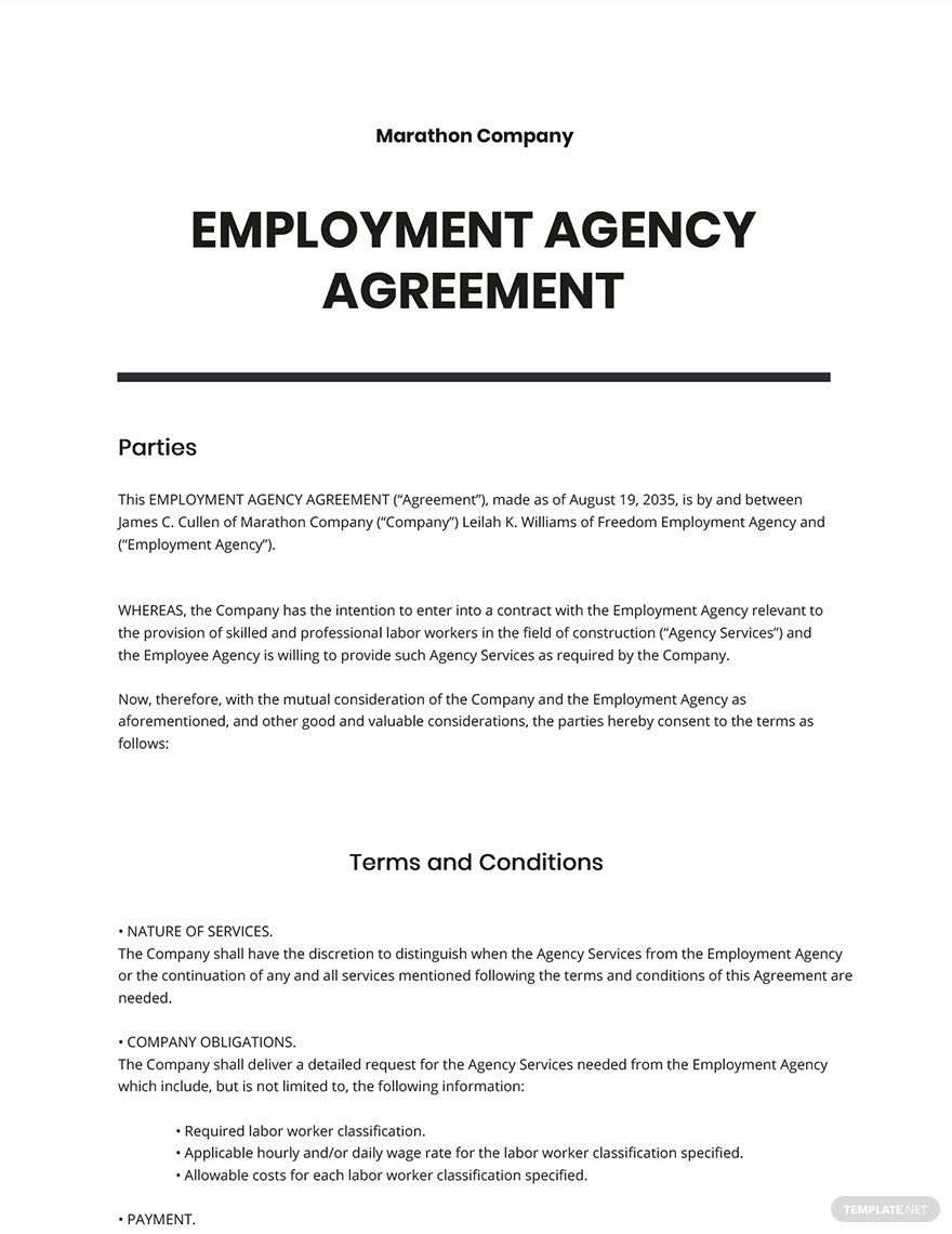 Simple Ad Agency Agreement Template - Google Docs, Word | Template.net