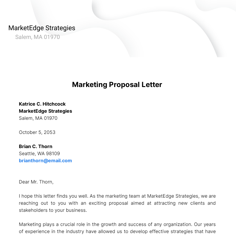 Marketing Proposal Letter Template - Edit Online & Download