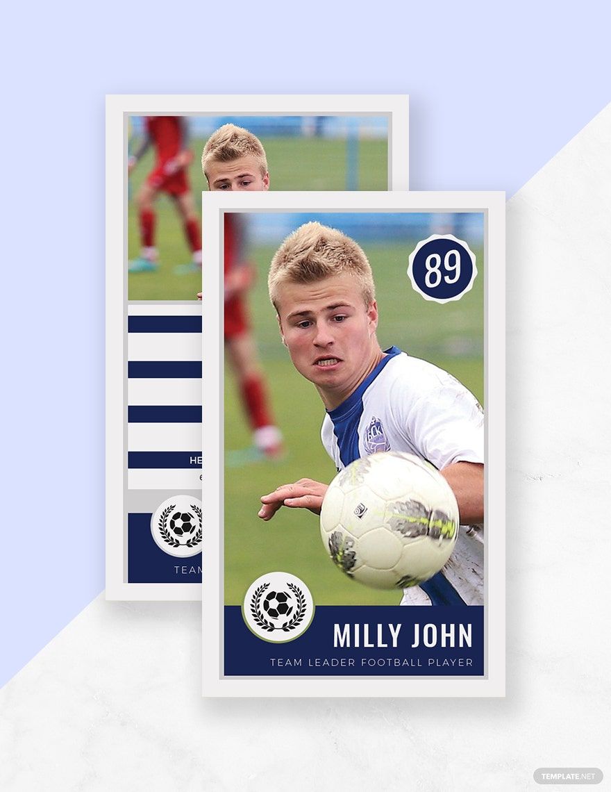 Football Team Trading Card Template