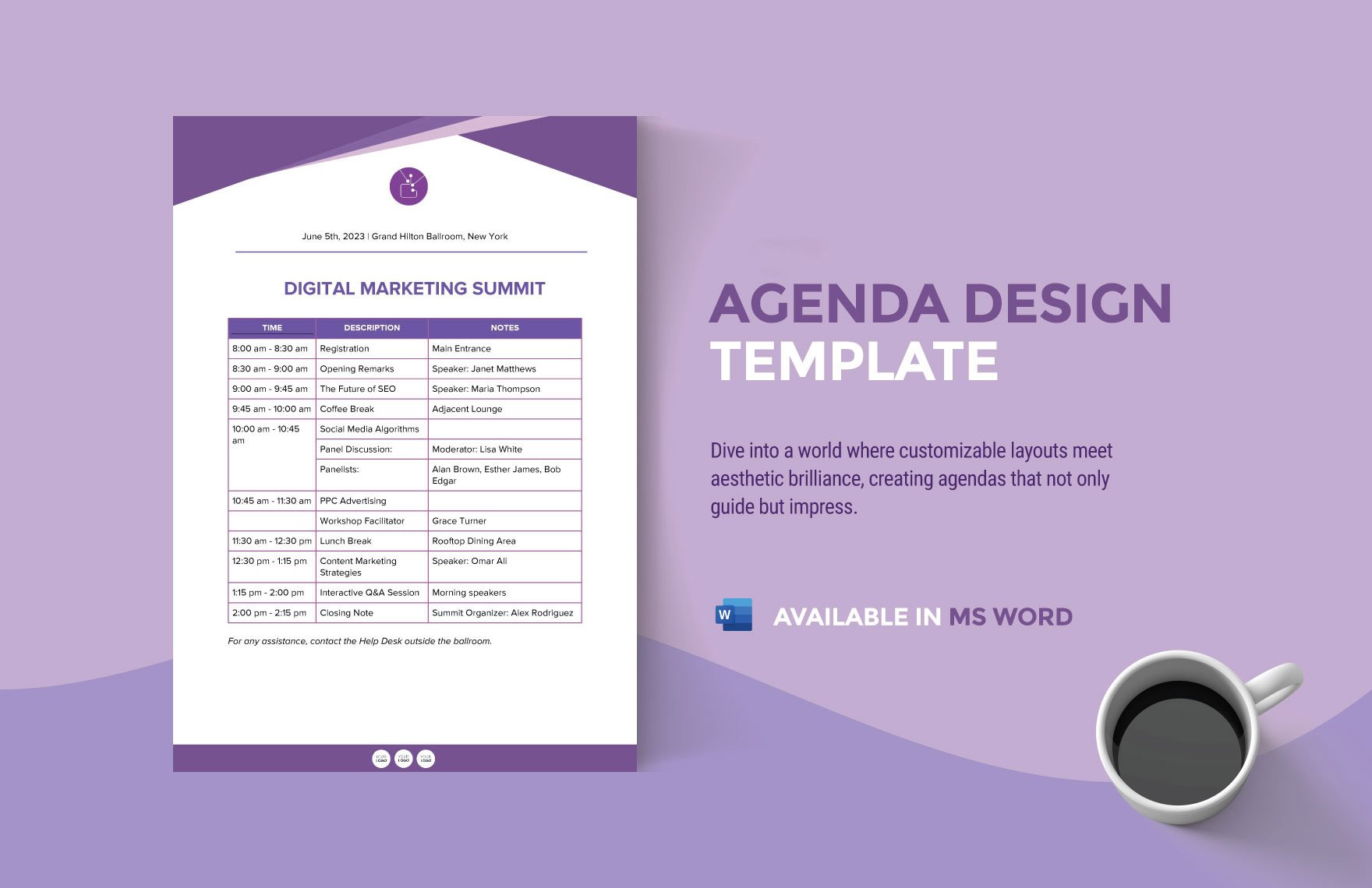 Agenda Design Template
