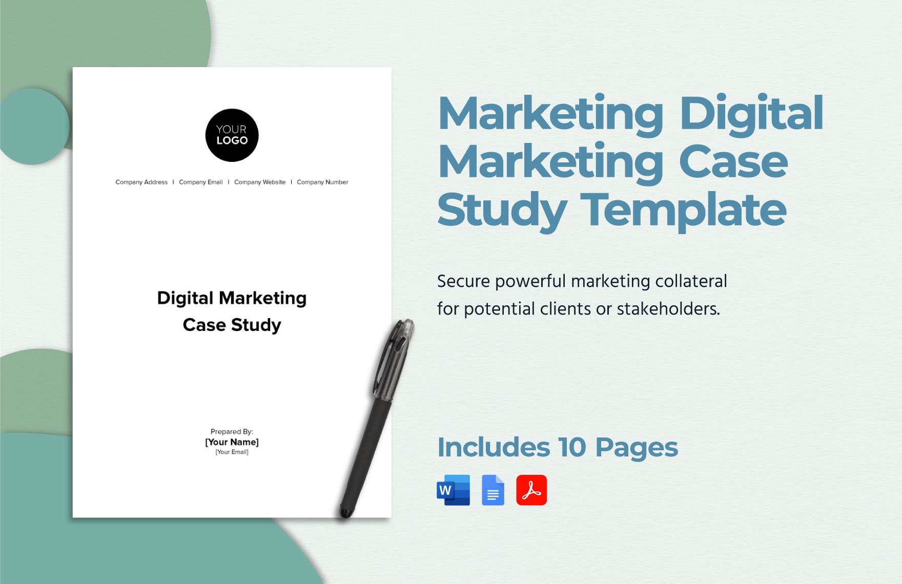 Marketing Digital Marketing Case Study Template