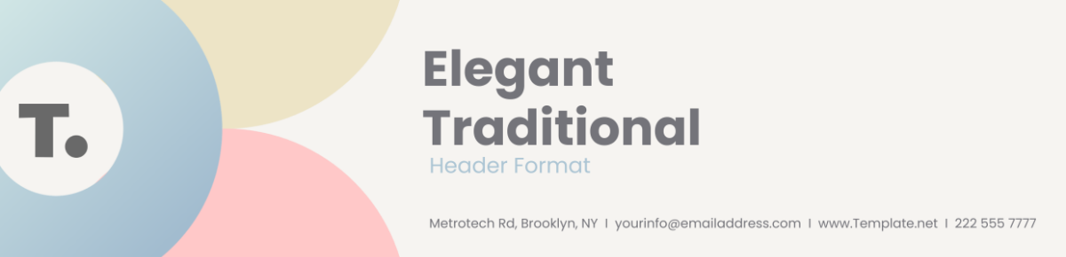Elegant Traditional Header Format