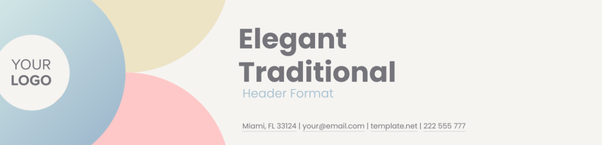 Elegant Traditional Header Format Template