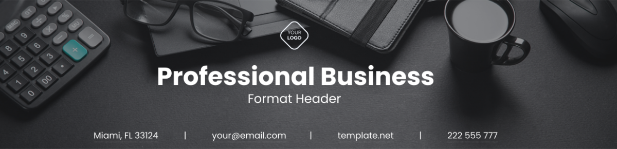 Professional Business Header Format Template