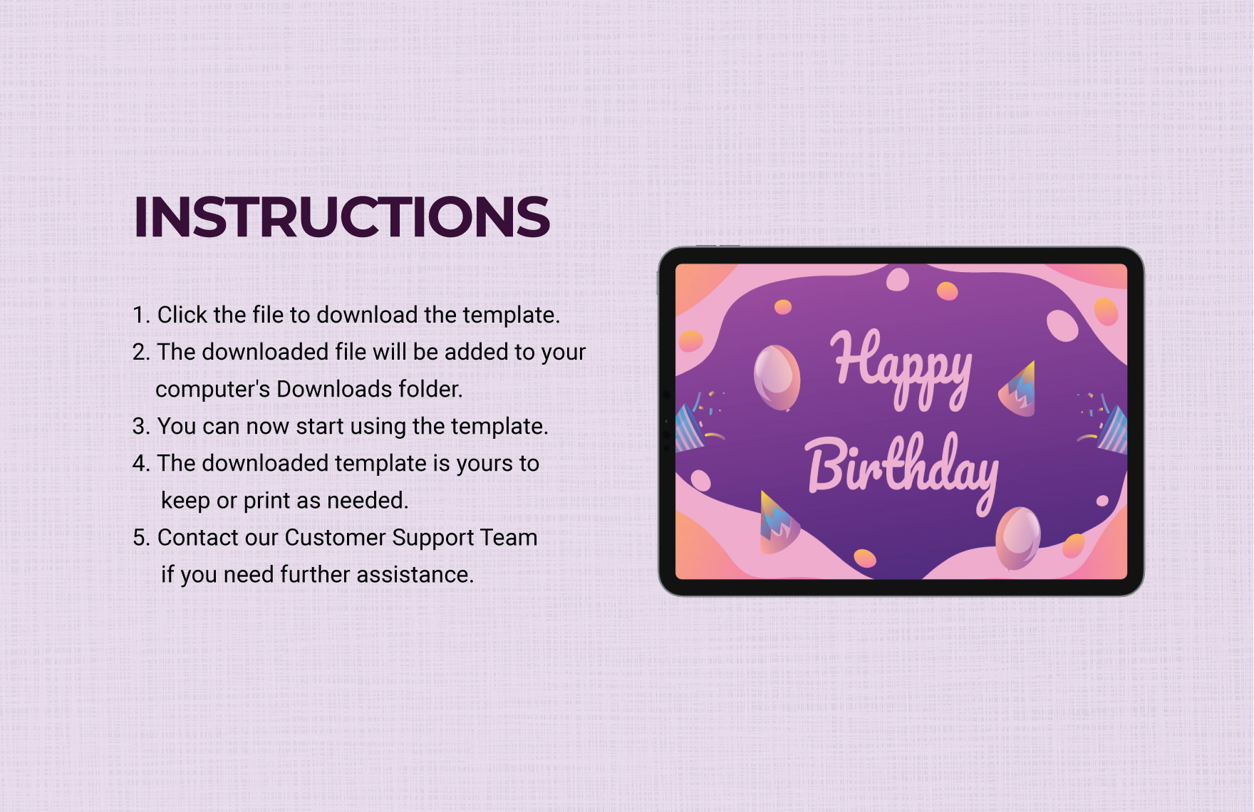 Happy Birthday Party Template