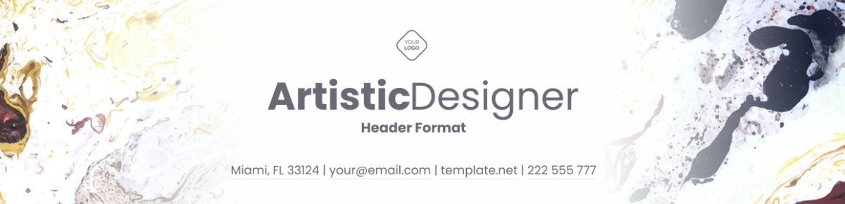 Artistic Designer Header Format