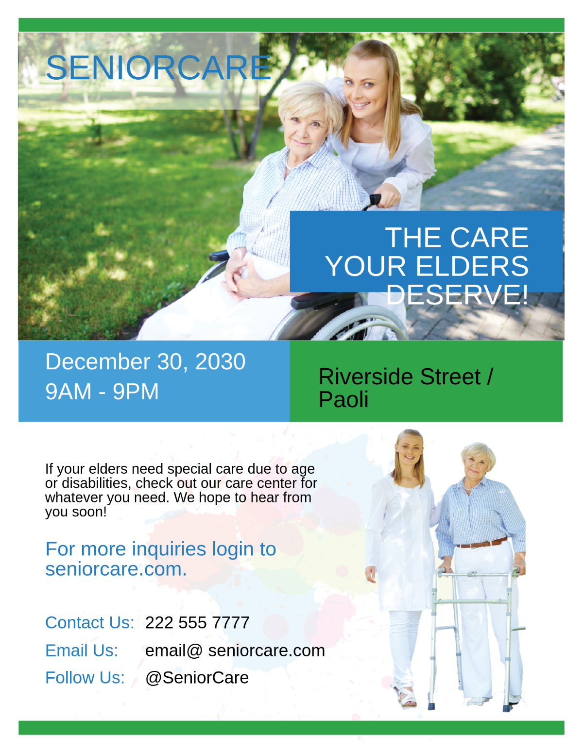 Adult Day Care Center Flyer Template