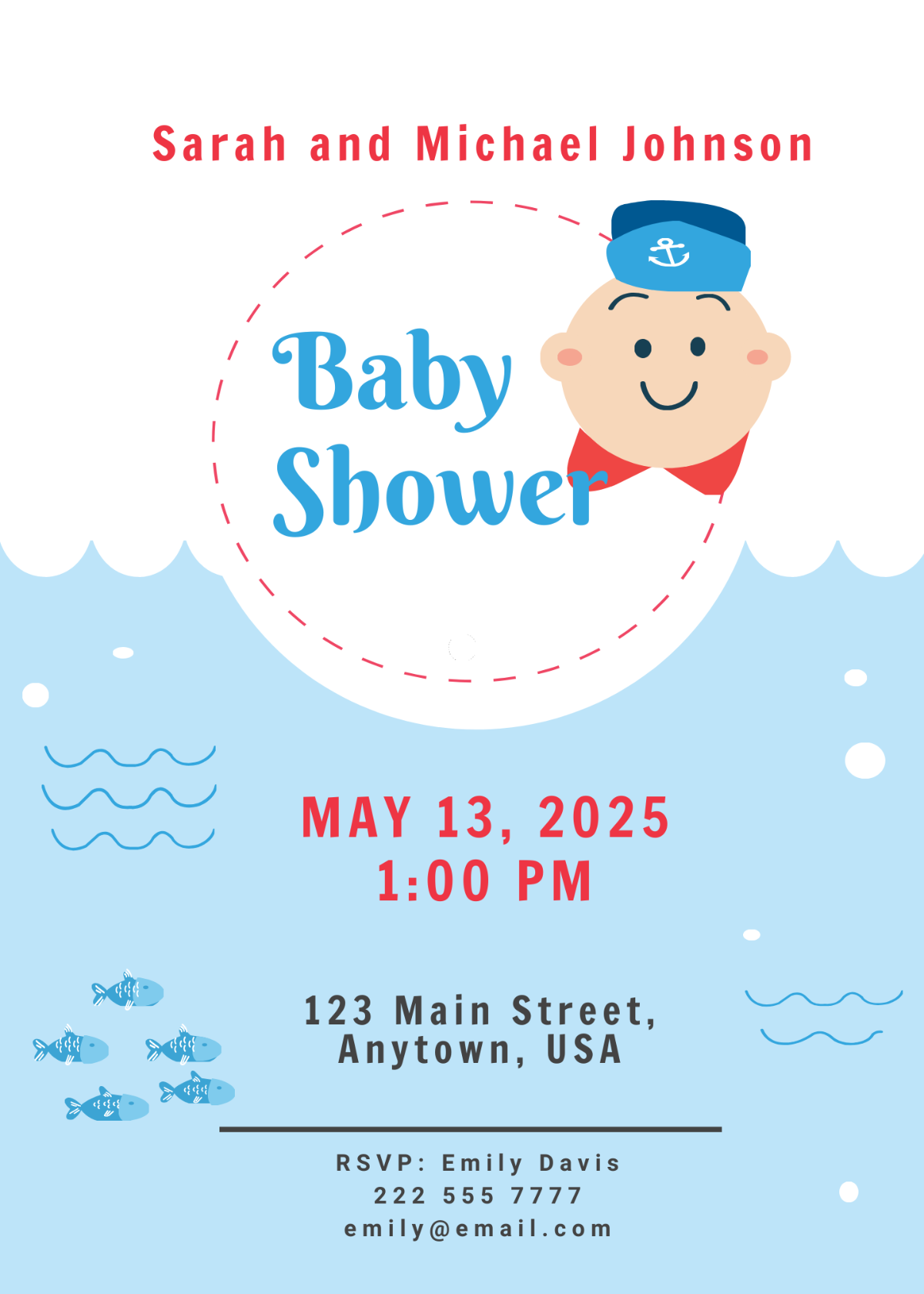 Couples Baby Shower Invitation Template - Edit Online & Download